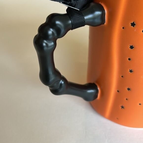 NWT Rae Dunn Trick Or Treat Halloween Coffee Mug Double Sided Orange Black - Picture 5 of 9